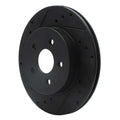 R1 88-88 Pontiac Fiero Front/Rear Left Drilled & Slotted Black Brake Rotor