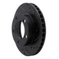R1 76-93 Ford F-150 4WD Front Right Drilled & Slotted Black Brake Rotor