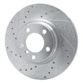 DFC 12-18 BMW 330e Front Left Drilled & Slotted Silver Brake Rotor