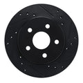 R1 88-90 Dodge Monaco Front Right Drilled & Slotted Black Brake Rotor
