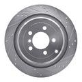 DFC 06-12 Land Rover Range Rover Rear Right Drilled & Slotted Silver Brake Rotor