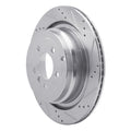 DFC 06-12 Land Rover Range Rover Rear Right Drilled & Slotted Silver Brake Rotor