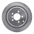 R1 06-12 Land Rover Range Rover Rear Right Drilled & Slotted Silver Brake Rotor
