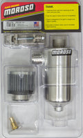 Moroso Breather Tank/Catch Can - 16An Male Fitting - Aluminum