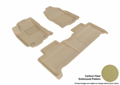 3D MAXpider 2016-2018 Toyota RAV4 Hybrid Kagu 1st & 2nd Row Floormats - Tan