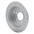 R1 01-16 Hyundai Santa Fe Rear Right Drilled & Slotted Geo-Carbon Rotor