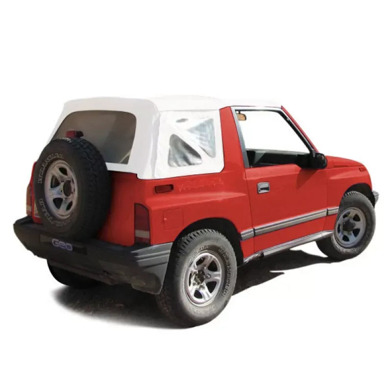Bestop Replay OEM Replacement Top - 89-94 Tracker Sidekick (White Denim; Clear Windows) 51137-52