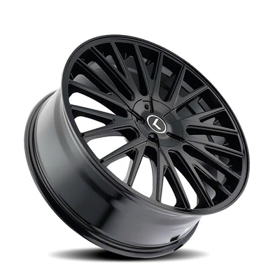 Kraze KR185 Double Down 17x8 / 5x108/114.3 BP / 38mm Offset / 73mm Hub Gloss Black Wheel