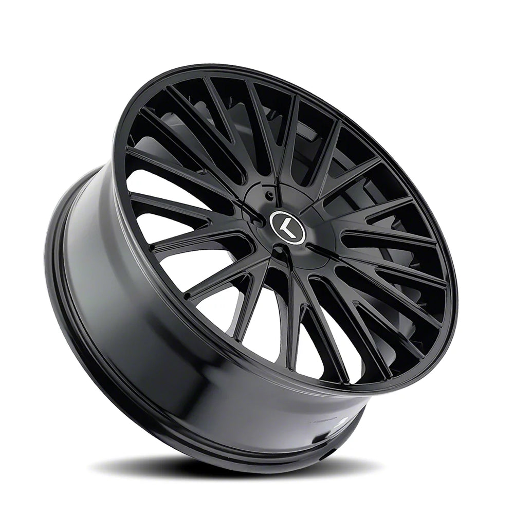 Kraze KR185 Double Down 17x8 / 5x108/114.3 BP / 38mm Offset / 73mm Hub Gloss Black Wheel