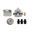 DIE CAST BYPASS FUEL PRESSURE REGULATOR KIT 4.59 PSI FITTINGS & GUAGE INCLUDED
