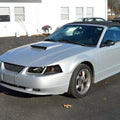 OE HEADLIGHTS WITH LED BAR MATTE BLACK HOUSING AND CLEAR LENS