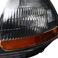 OE HEADLIGHT WITH LED BAR BLACK HOUSING CLEAR LENS - USES STOCK BULBS