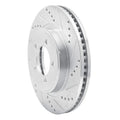 R1 06-10 Ford Explorer Sport Trac Front Right Drilled & Slotted Silver Brake Rotor