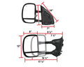 TOWING MIRRORS- POWER HEATED LED
