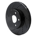 R1 03-09 Mercedes-Benz E320 Front Left Drilled & Slotted Black Brake Rotor