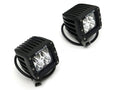 Hood Hinge LED Bracket Black Mild Steel Bolt-on no drilling required to mount (2) 3 inch ZROADZ or similar style LED Pod Lights
