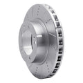 R1 86-91 Porsche 944 Except Turbo Right Front Drilled & Slotted Silver Brake Rotor