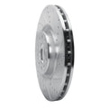 R1 2017-2025 Alfa Romeo Giulia Front Right Drilled & Slotted Silver Brake Rotor