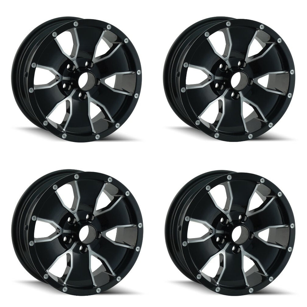 TRAILER WHEELS 14 BLACK/MACHINED FACE 14X6 5114.3 0MM 83.82MM