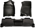 Weatherbeater Front & 2nd Seat Floor Liners For 2007-2014 Escalade/Tahoe/Yukon Black Husky Liners