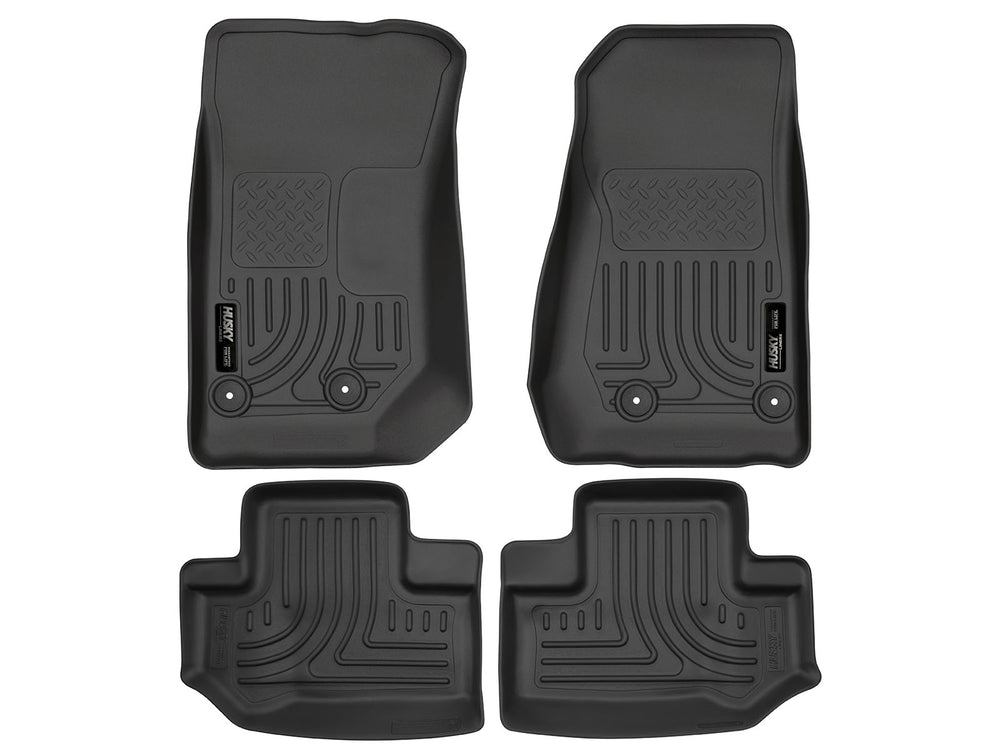 1118 WRANGLER JK 2DR WEATHERBEATER FRONT & 2ND ROW FLOOR LINER BLACK