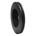 R1 07-16 Acura RDX Front Right Drilled & Slotted Black Brake Rotor