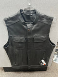 Speed and Strength Band Of Brothers Leather Vest Black - Large