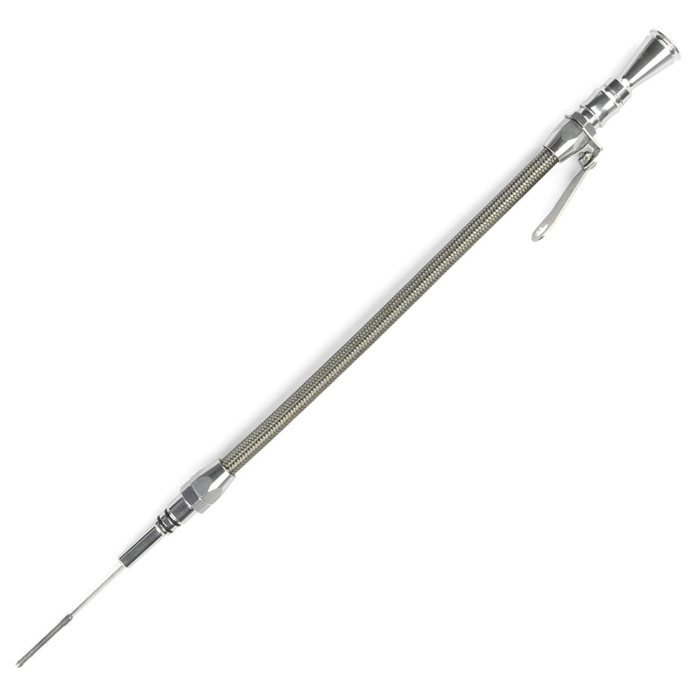 FLEXIBLE ENGINE DIPSTICK; BRITE; 283/327 CHEVY II V8; FRONT SUMP;