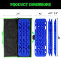 Rhino USA Recovery Traction Boards - Blue (Pair)