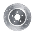 R1 19-23 Subaru Crosstrek Rear Right Drilled & Slotted Silver Brake Rotor