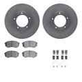 R1 89-95 Toyota Pickup Front Brake Rotor Set w/Optimum OE Pads and Hardware