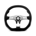 Momo Trek Steering Wheel 350 mm - 4 Black AirLeather/Brshd Al Spokes