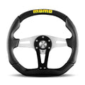 Momo Trek Steering Wheel 350 mm - 4 Black AirLeather/Brshd Al Spokes