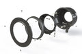 ~(9 lbs. 12X12X12)~ Jeep Wrangler JL (18+): 7 LED Headlight Adapters (Set)