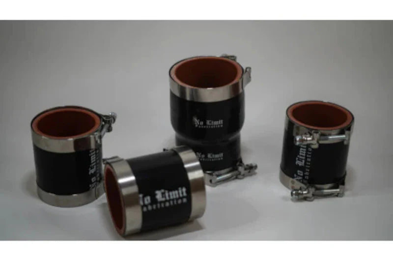 6.4 Complete Hot Cold Side 4 Silicone Boot Set Include s Stainless T-Bolt Clamps