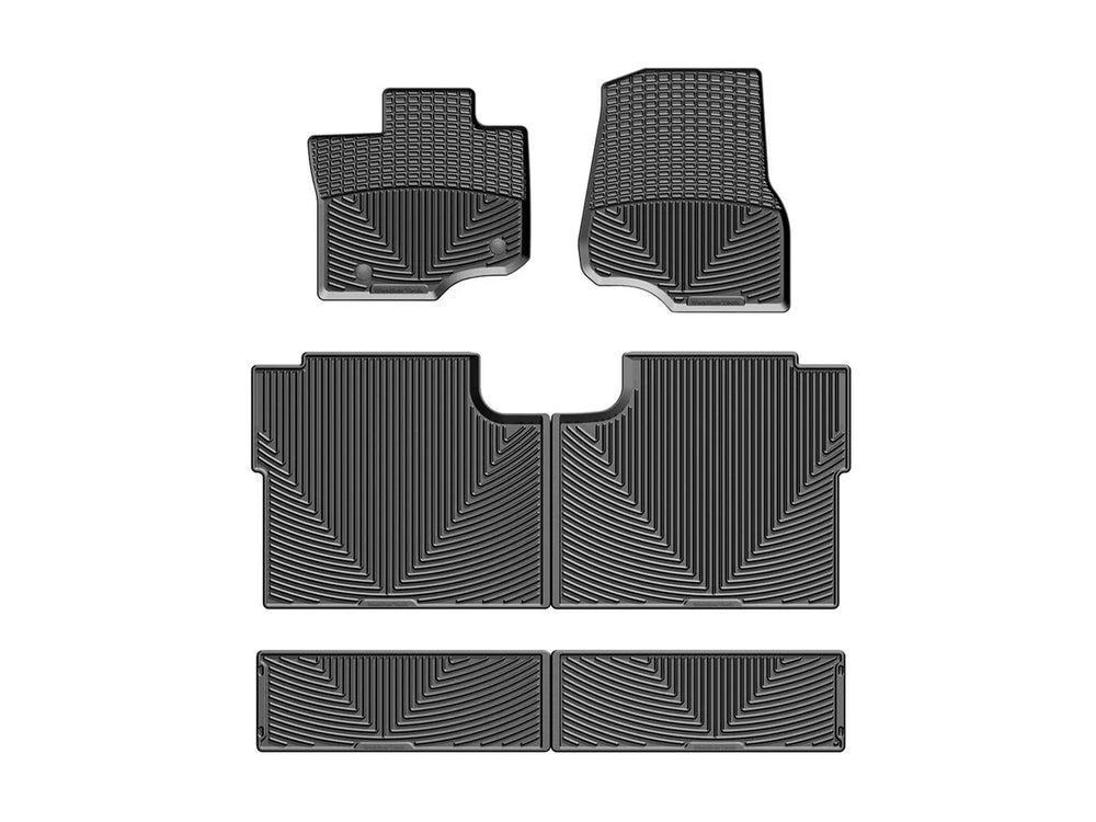 WeatherTech Black Front Rear and Rear All-Weather Floor Mats Fits -20-24 F-150 W345-W346-W356