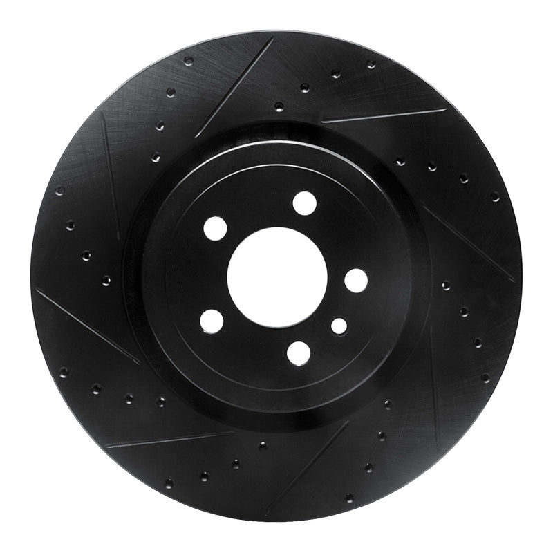 R1 90-08 Saab 9-2X Rear Right Slotted Black Brake Rotor
