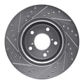 R1 15-25 Acura MDX Front Right Drilled & Slotted Silver Brake Rotor