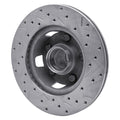 DFC 65-67 Ford Mustang Front Left Drilled & Slotted Silver Brake Rotor