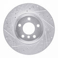 DFC 07-19 BMW X5 Rear Left Drilled & Slotted Silver Brake Rotor