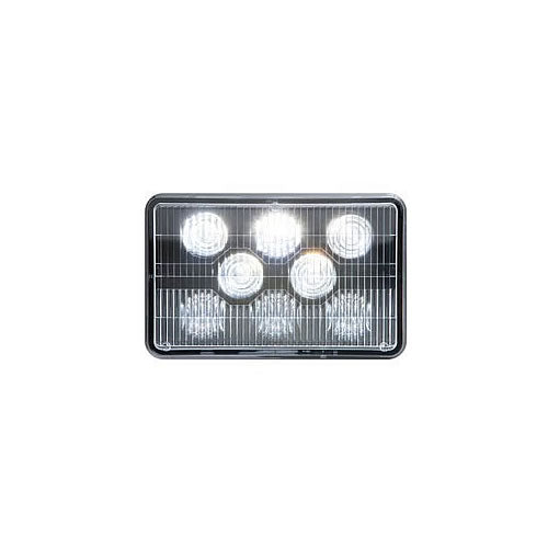 8 LED HI-PWR HDLMP;4X6;LOW BM; POLY
