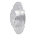 R1 13-16 Mini Cooper Countryman Rear Right Drilled & Slotted Silver Brake Rotor
