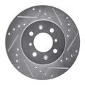 R1 84-85 Toyota Van Front Right Drilled & Slotted Silver Brake Rotor