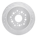 R1 90-92 Lexus LS400 Rear Right Drilled & Slotted Silver Brake Rotor