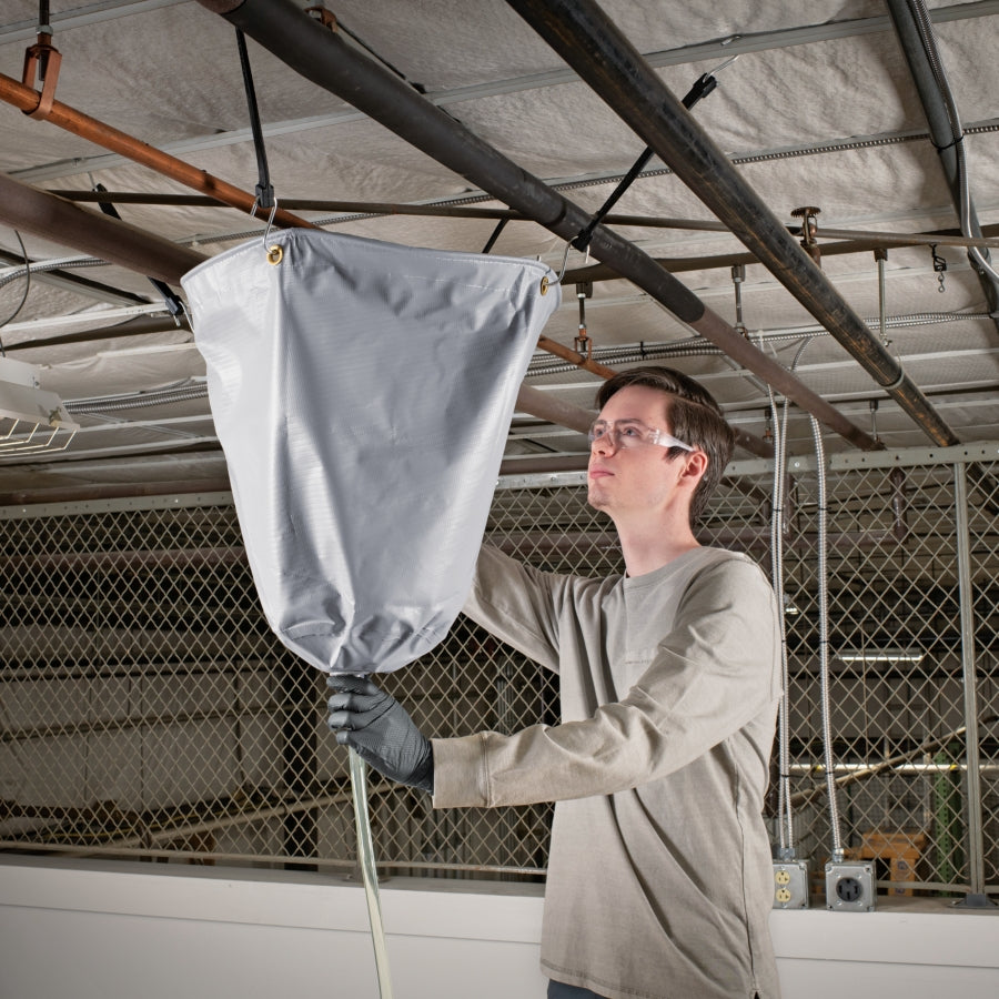 PIPE LEAK DIVERTER TARP 18IN X 18IN PVC GRAY