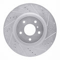 DFC 03-08 Infiniti G35 Front Right Drilled & Slotted Silver Brake Rotor