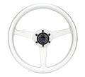 NRG Aluminum Steering Wheel 330mm - Heritage Solid Spoke - Ergonomic Grip - Anadized Silver