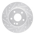 R1 97-98 Mercedes-Benz C230 Front Left Drilled & Slotted Silver Brake Rotor