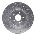 DFC 18-25 Genesis G70 Rear Right Drilled & Slotted Silver Brake Rotor