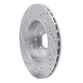 DFC 18-25 Genesis G70 Rear Right Drilled & Slotted Silver Brake Rotor